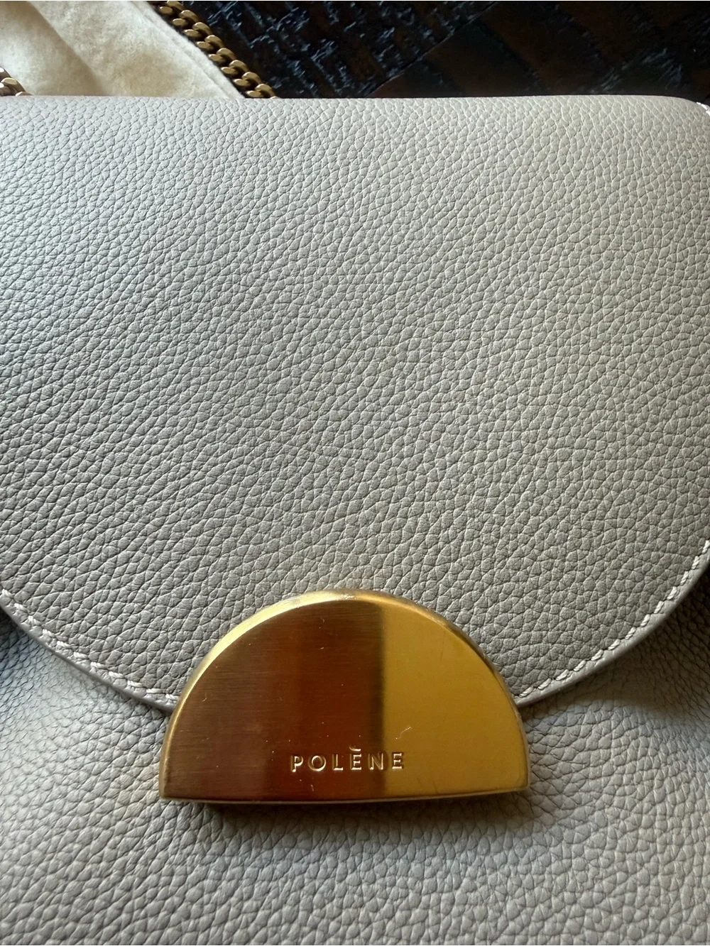 Polene número un Mini Chain Crossbody Bag in taupe-worn a couple of times.